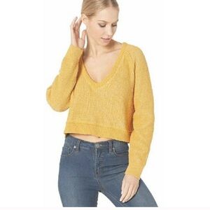 FREE PEOPLE - HIGH LOW V TEXTURED SLOUCHY SWEATER - DE SOLEIL